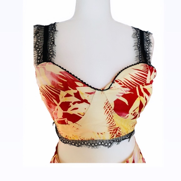 Crop Top Maxi Skirt Set 2 Piece Long Dress - Picture 4 of 5